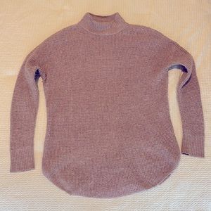 American Eagle Mock Neck Purple Sweater